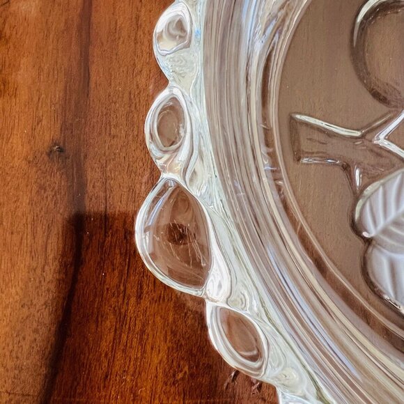 Vintage Walther-Glas Germany Pie Baking Dish Fruit Leaf Clear Glass NOS w Box - Picture 5 of 11